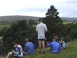 Lunch on Isaac's Tea Trail near Low Row, 18.4 miles into the ride